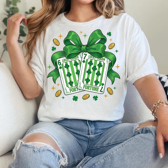 St Patrick’s Day PNG, 6 7 Playing Cards Png, Shamrock Poker Card png, Green Lucky Casino Art, Irish Holiday Six Seven ( DIGITAL DOWNLOAD )