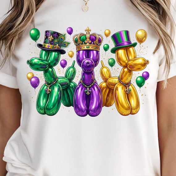 Mardi Gras PNG, Mardi Gras Bead Dogs Png, Mardi Gras Png, Mardi Gras Carnaval Png, bead dogs Png, Balloon Dog Mardi Gras, Carnival Beads Png