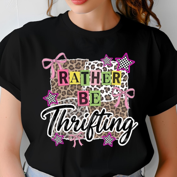 Y2K Collage I'd Rather Be Thrifting Png, Preppy Thrift Sublimation Design, Trendy Png Design, Png Design for Thrifting Lover, Mixed Media