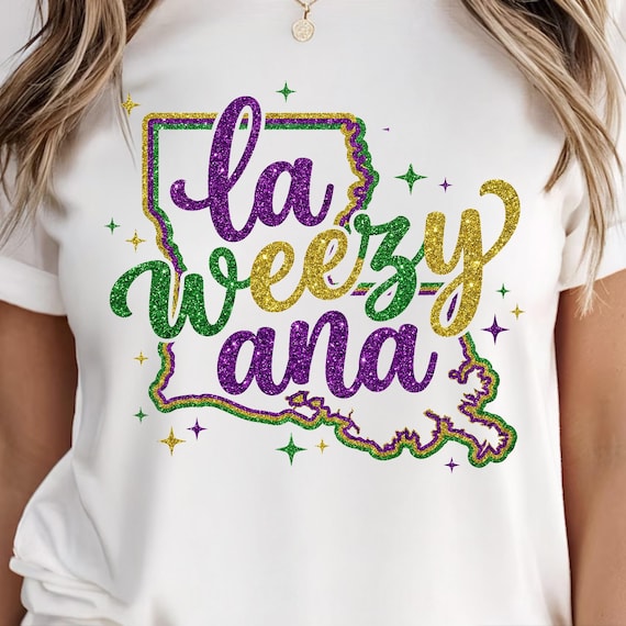 La Weezy Ana Mardi Gras PNG, Fat Tuesday, Louisiana Map Design, Coquette bow ( DIGITAL DOWNLOAD )
