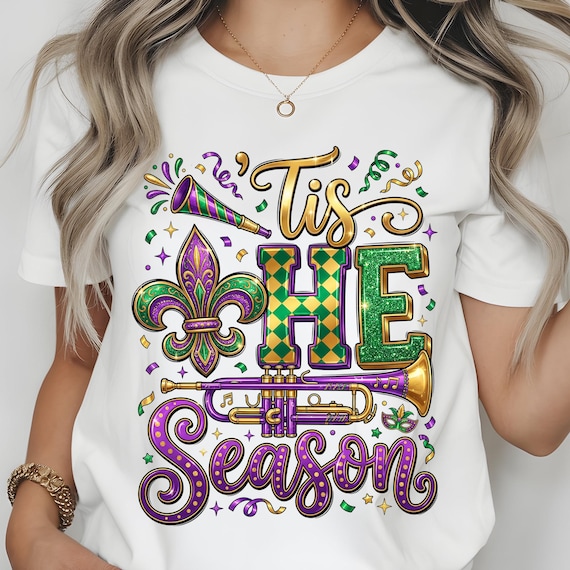 Tis the Season Mardi Gras png, Happy Mardi Gras png, Mardi Gras Crawfish png, Sublimation Design ( DIGITAL DOWNLOAD )