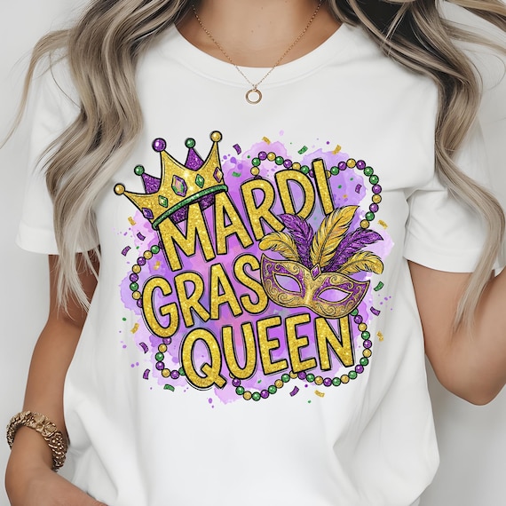 Mardi Gras PNG, Queen png, Fat Tuesday, Louisiana Map Design, Louisiana Mardi Gras Celebration, Sublimation Design ( DIGITAL DOWNLOAD )
