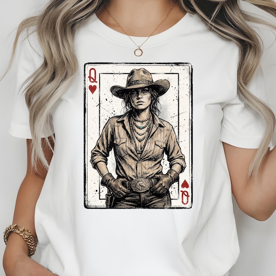 Western Valentine PNG, Cowgirl Queen of Hearts Card, Western Hearts Png, Valentines Shirt Sublimation Designs ( DIGITAL DOWNLOAD )