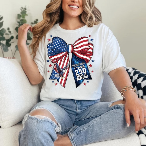 250th Anniversary USA Bow PNG, 1776 2026 Patriotic Coquette Bow, 4th of July Sublimation Design, We The People Eagle, Digital Download