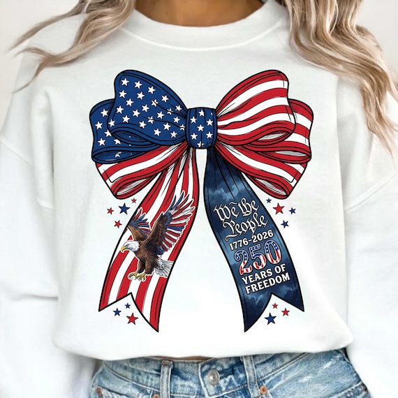 Coquette Bow 250 Years of Freedom png, America 1776 2026, Patriotic Eagle “We The People", Independence Day Design ( DIGITAL DOWNLOAD )